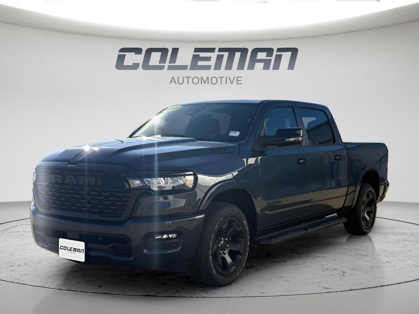 2026 RAM Ram 1500 RAM 1500 BIG HORN CREW CAB 4X4 5'7' BOX in Forged Blue Metallic Exterior Paint — front three-quarter view