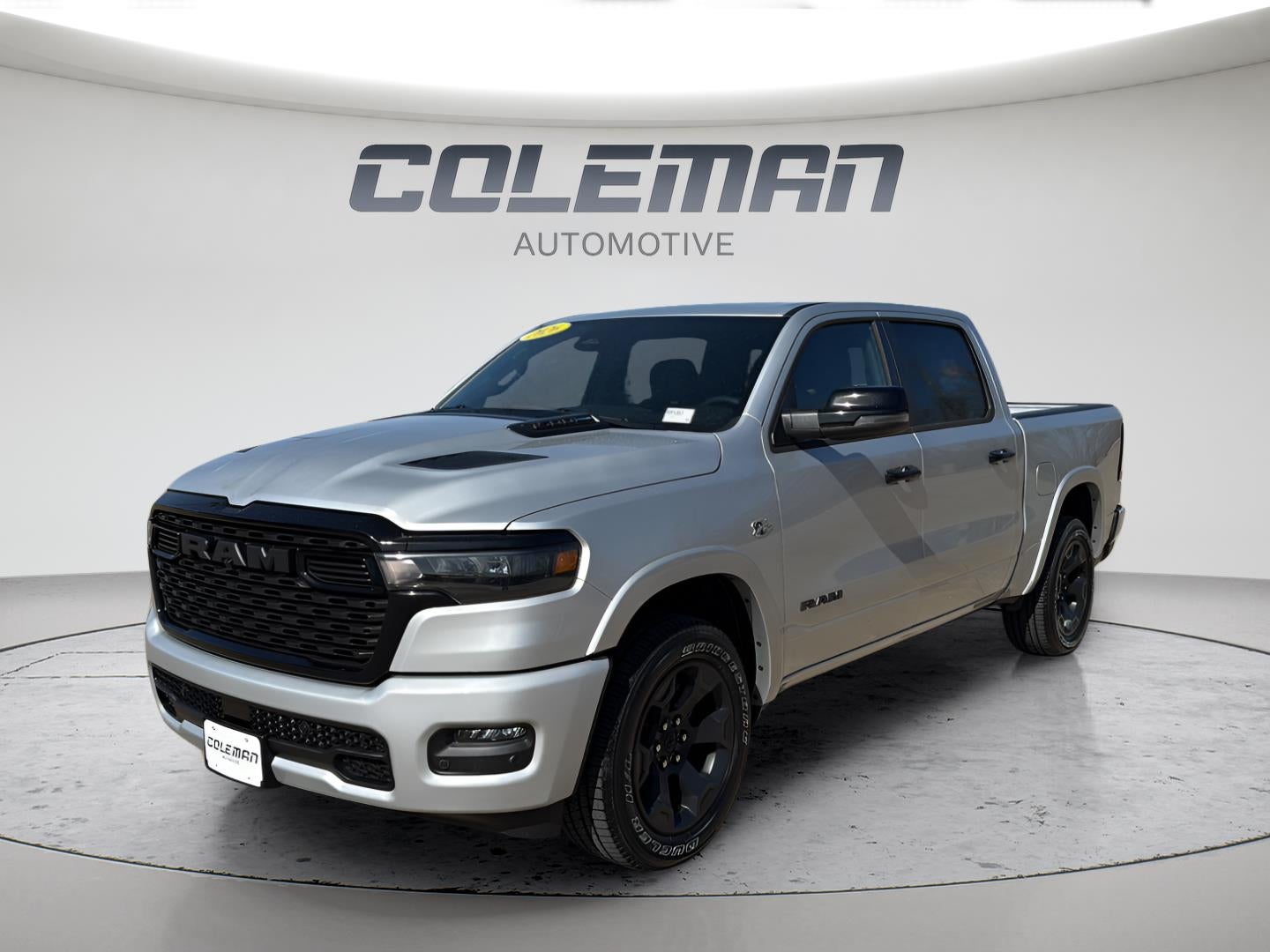 2026 RAM Ram 1500 RAM 1500 BIG HORN CREW CAB 4X4 5'7' BOX in Silver Zynith Exterior Paint — front three-quarter view