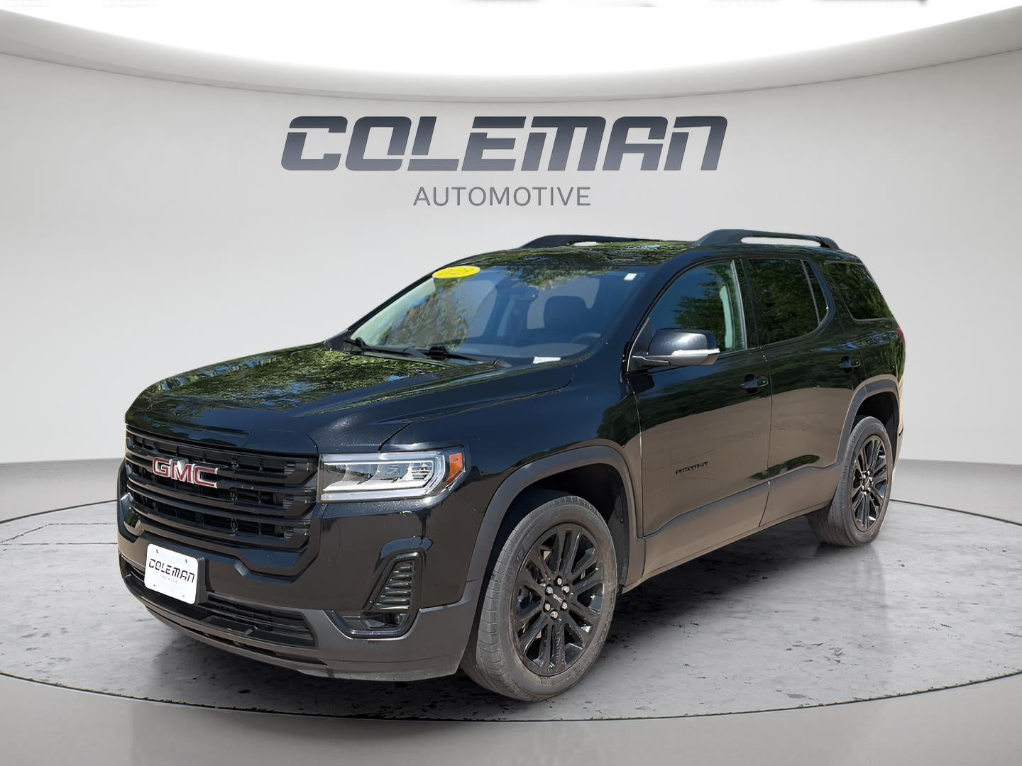 2023 GMC Acadia AWD SLT in Ebony Twilight Metallic — front three-quarter view