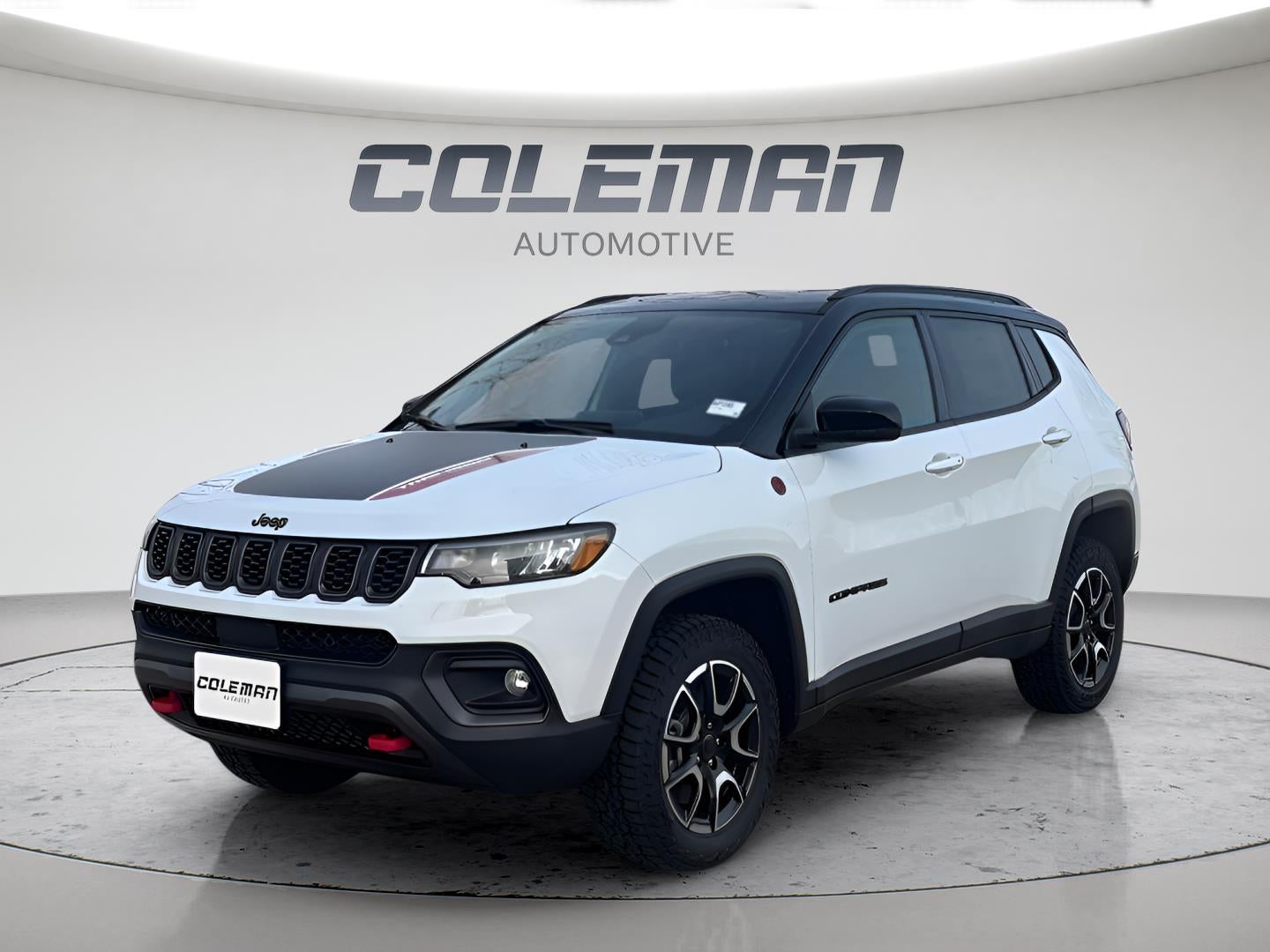 2026 Jeep Compass COMPASS TRAILHAWK 4X4 in Bright White Clear-Coat Exterior Paint — front three-quarter view
