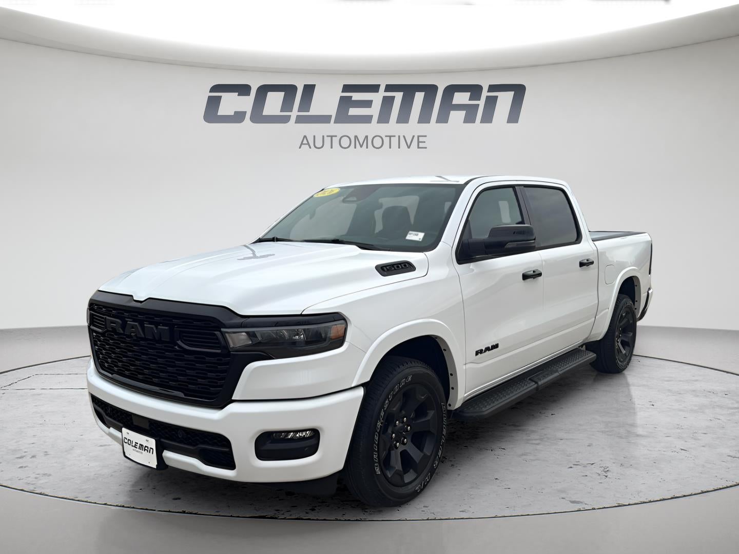 2026 RAM Ram 1500 RAM 1500 BIG HORN CREW CAB 4X4 5'7' BOX in Bright White Clear-Coat Exterior Paint — front three-quarter view